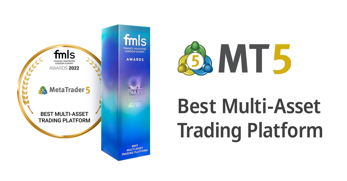 MetaTrader 5 won the best Multi-Asset Platform award at Finance Magnates London Summit 2022