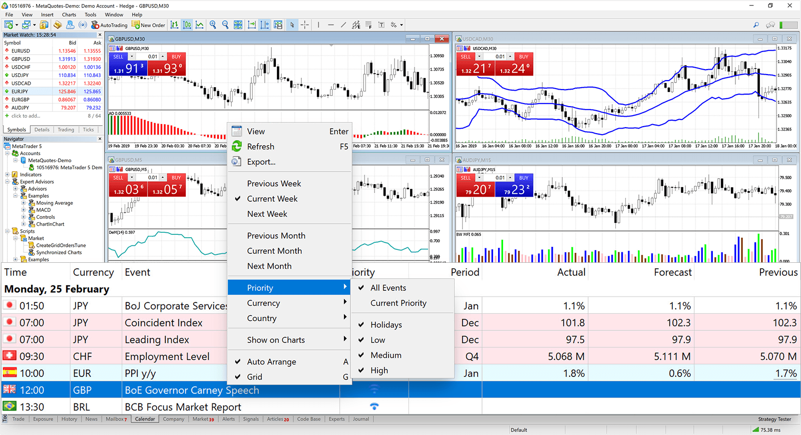 Updated economic calendar, MQL5 services and interactive training in MetaTrader 5 build 2007