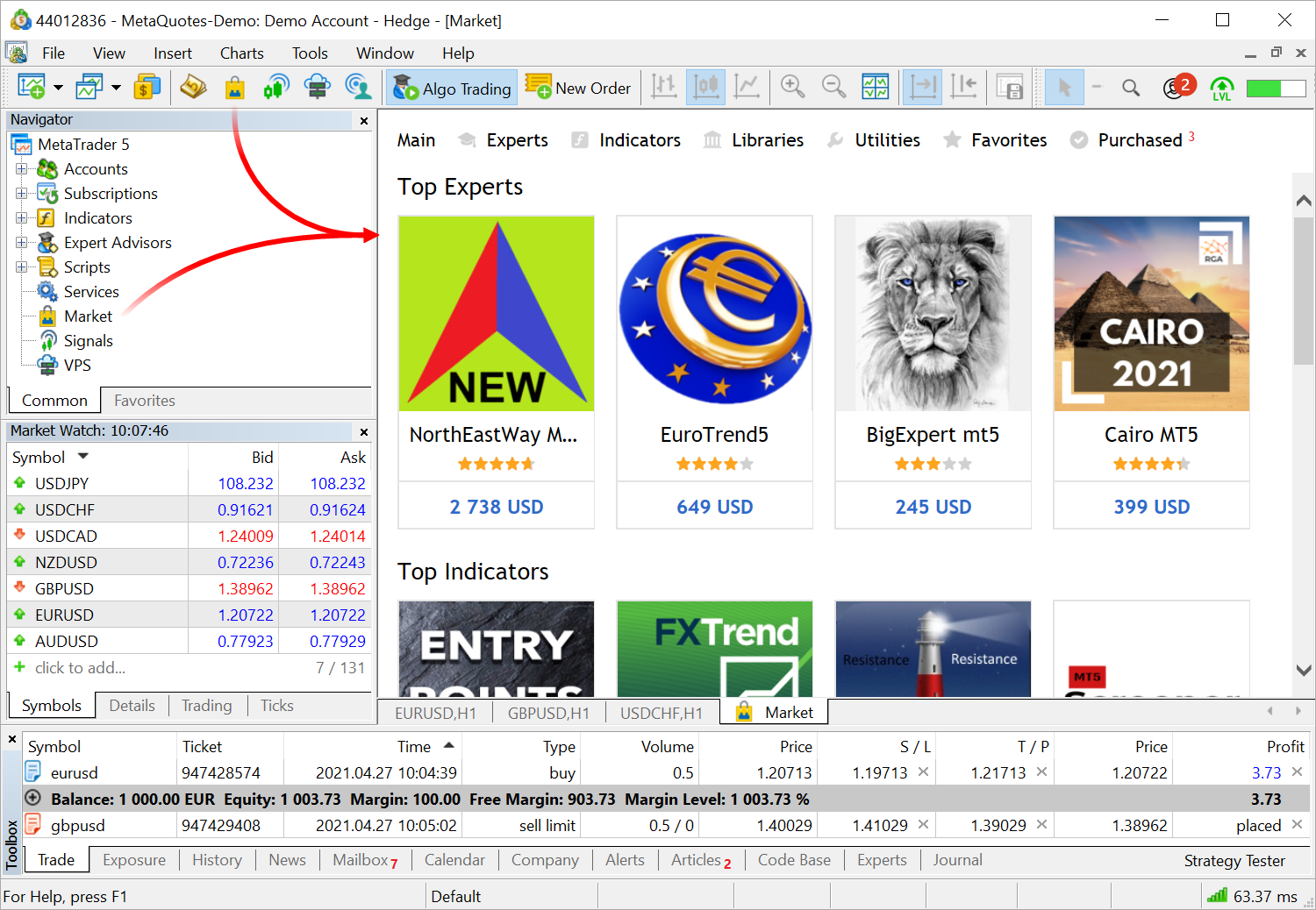 Convenient work with services Convenient work with services