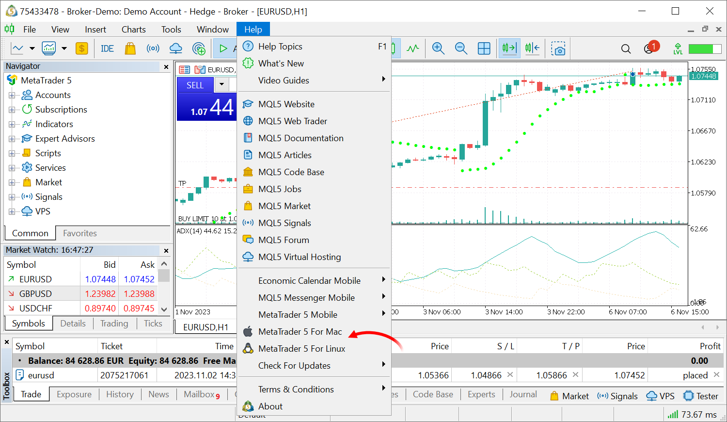 Download MetaTrader 5 for macOS and Linux