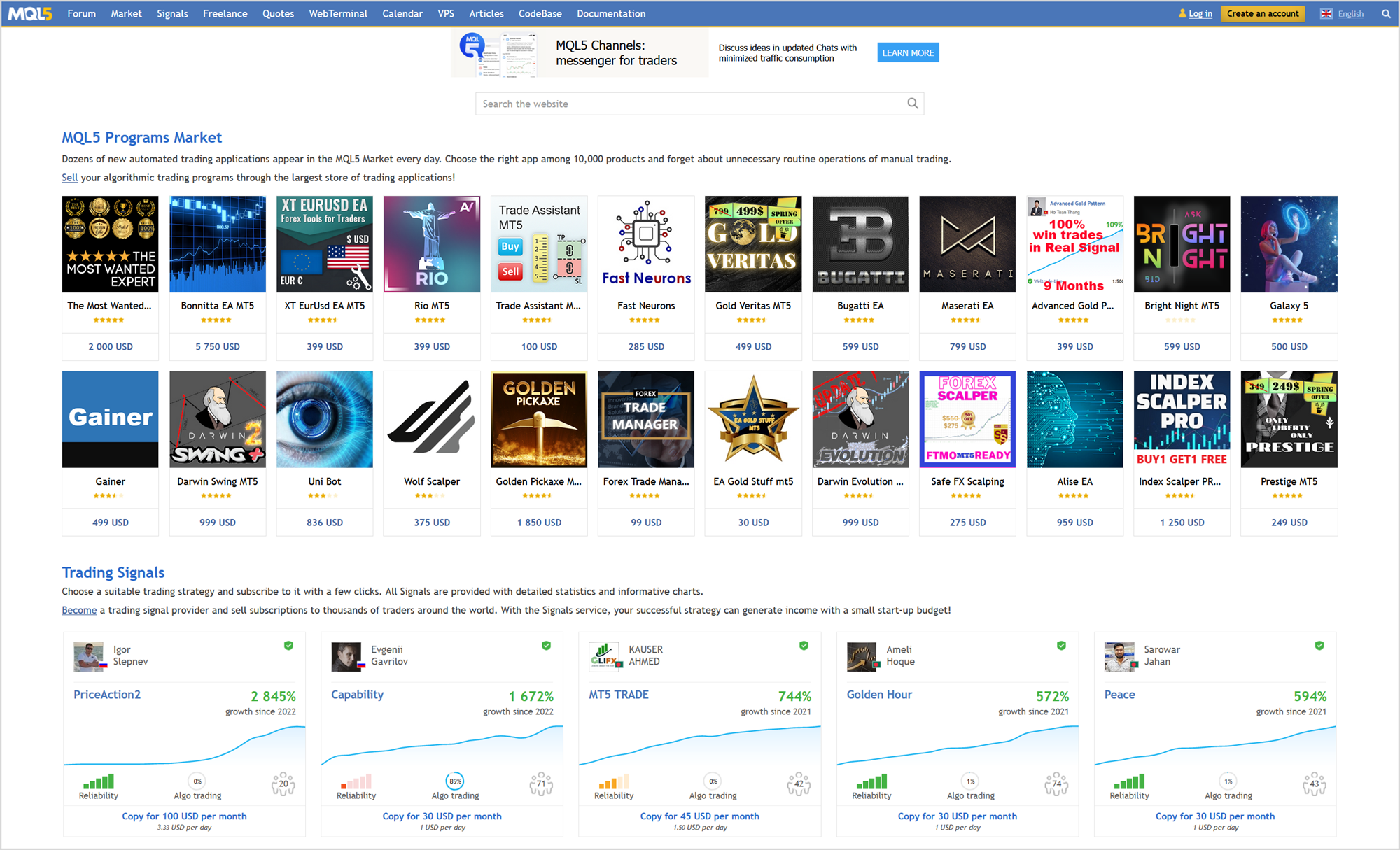 MQL5.community: Join the largest community of algorithmic traders