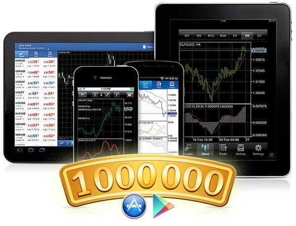 MetaTrader 4 and MetaTrader 5 Mobile Terminals Hit the One Million Users Mark! MetaTrader 4 and MetaTrader 5 Mobile Terminals Hit the One Million Users Mark!
