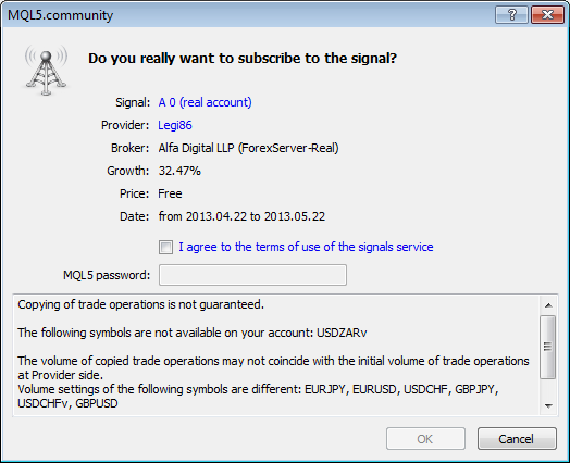 Added detailed warning of different trading symbol settings at Signal Source and Subscriber's sides to the signal subscription dialog Added detailed warning of different trading symbol settings at Signal Source and Subscriber's sides to the signal subscription dialog