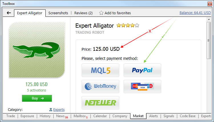 MetaTrader 5 Platform Update Build 1150: Easy Purchase from Market, Debugging on History, Time&Sales of Transactions