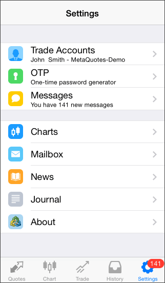 MetaTrader 4 iOS build 841: двухфакторная авторизация OTP MetaTrader 4 iOS build 841: двухфакторная авторизация OTP